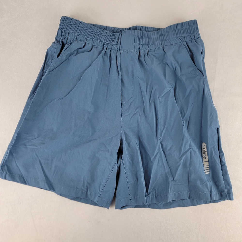 Aolesy Men’s Running Shorts Workout Gym Athletic Shorts Elastic Waist Zip Pocket - Picture 1 of 10